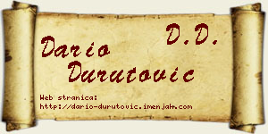 Dario Durutović vizit kartica